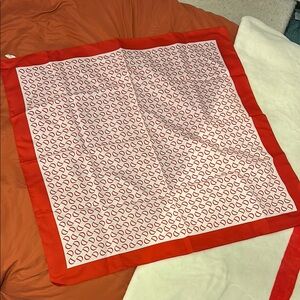 Vintage Morsly Red and White Letter “D” Scarf